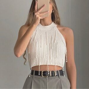 ZARA Beaded Knit Tank